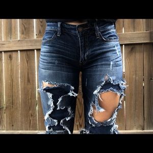 American Eagle ripped jegging jeans